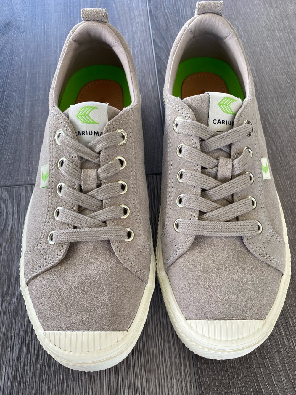 Cariuma Oca Low Gray Suede Sneakers Women's 9 / Men's 7.5 Sustainable Low Top - Picture 6 of 14